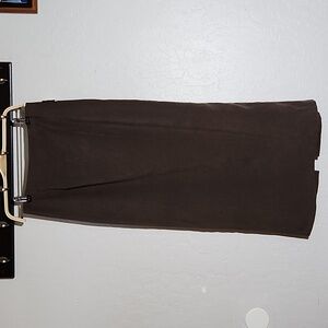 JACLYN SMITH S Classic Lightweight Corduroy Midi Back Slit Elastic Waist…